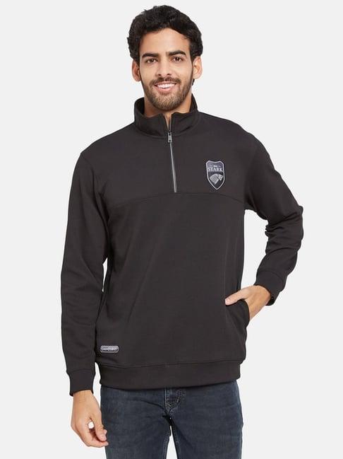 octave black regular fit sweatshirt