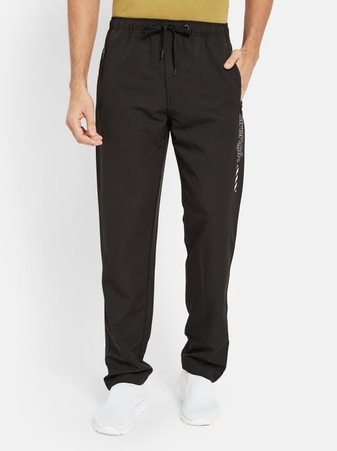 octave black regular fit trackpants