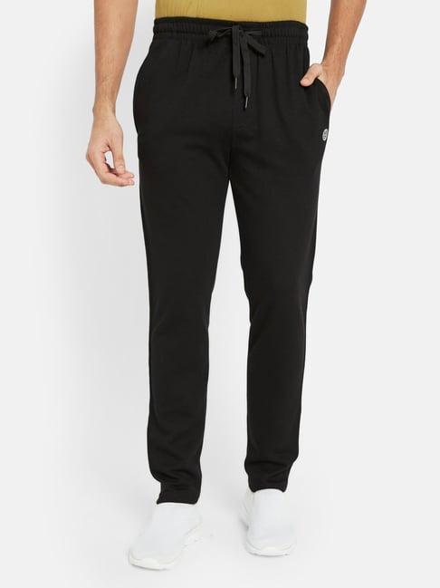 octave black regular fit trackpants