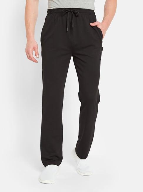 octave black regular fit trackpants