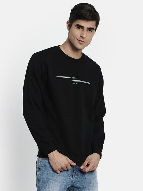 octave black round neck sweatshirt