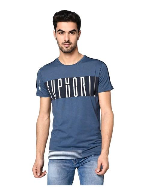 octave blue crew t-shirt