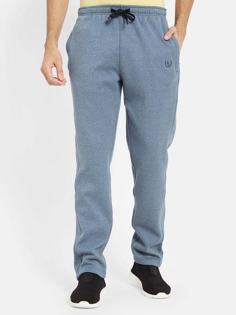 octave blue melange regular fit trackpants