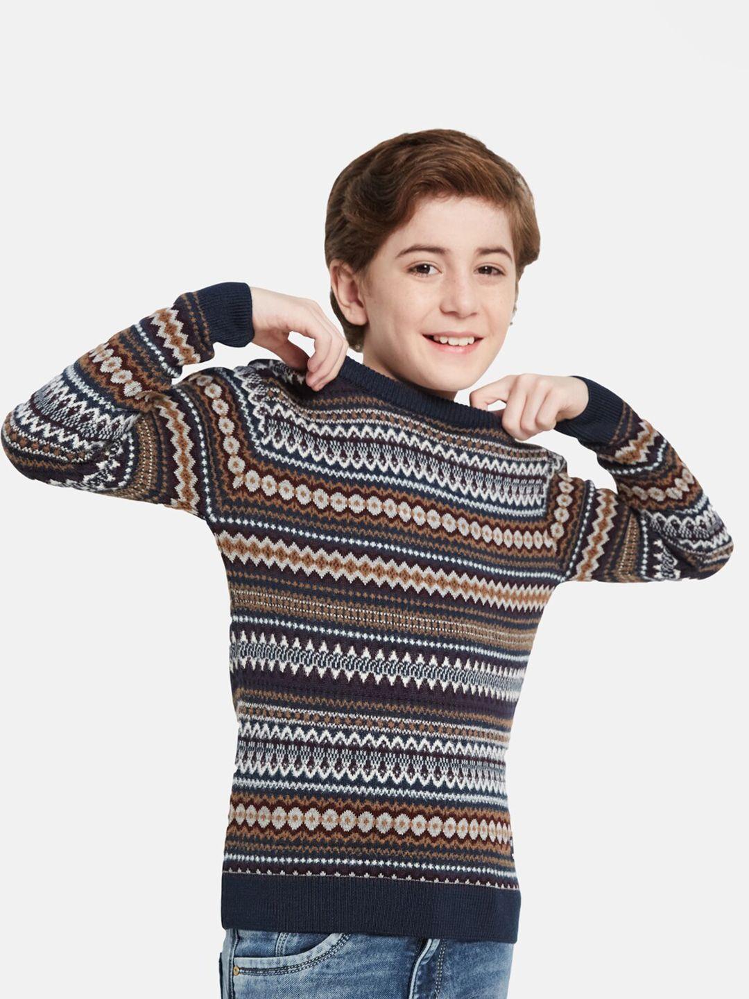 octave boys self design pullover sweater