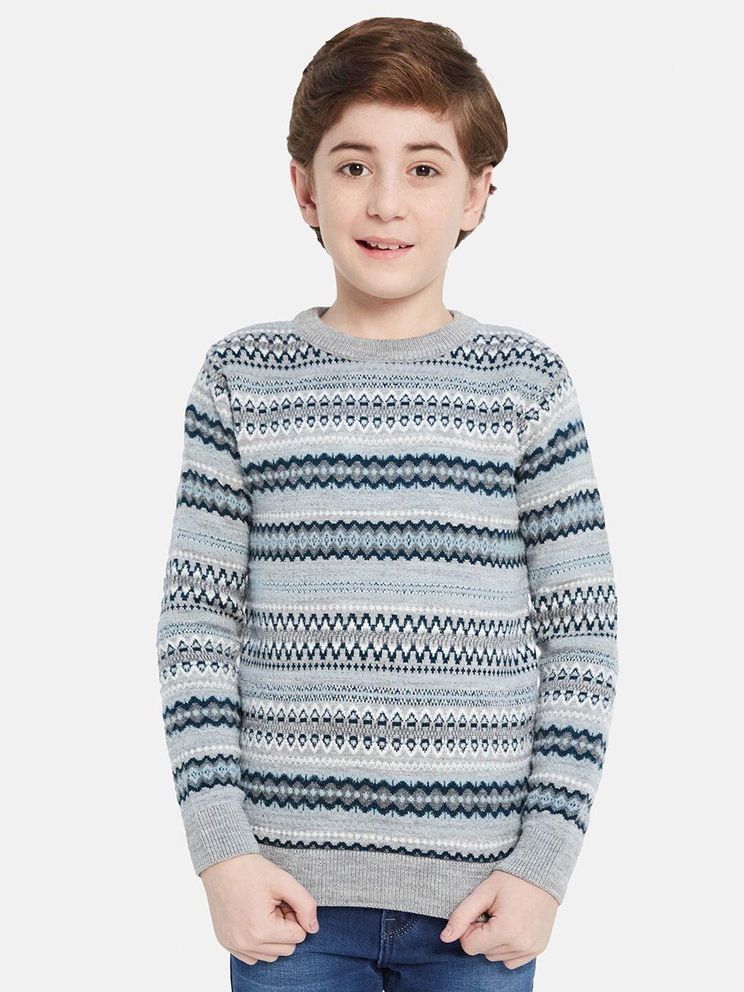 octave boys self design pullover sweater