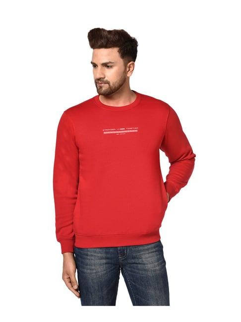 octave brick red regular fit sweatshirt