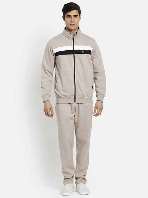 octave brown regular fit tracksuit