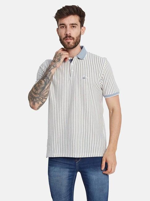 octave cascade regular fit striped polo t-shirt