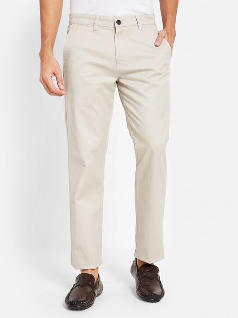 octave cream cotton regular fit chinos