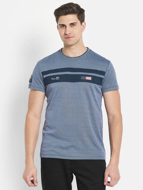 octave dark blue crew t-shirt