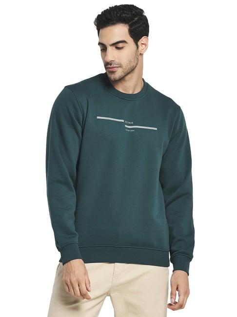 octave dark green round neck sweatshirt