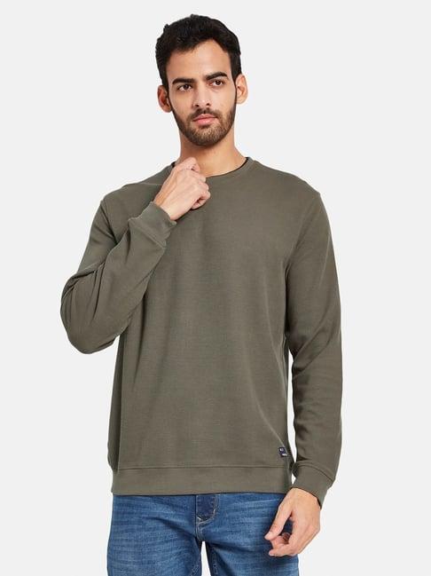 octave green regular fit sweatshirt