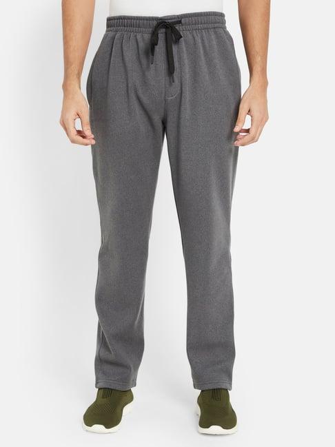 octave grey melange regular fit trackpants