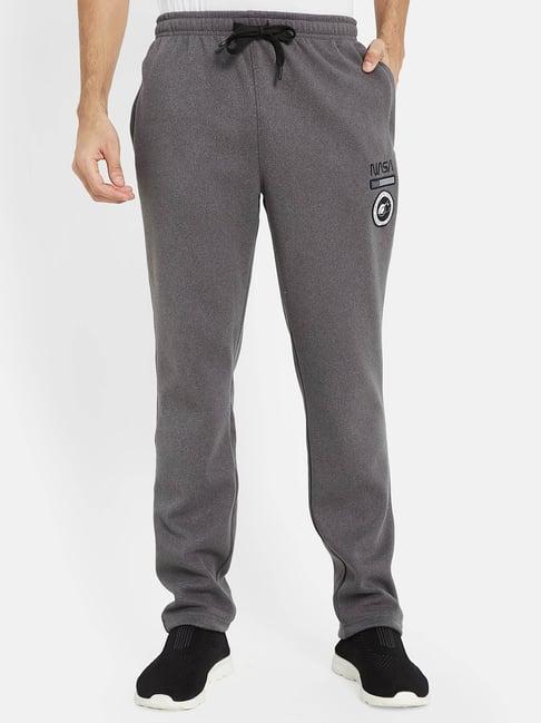 octave grey melange regular fit trackpants