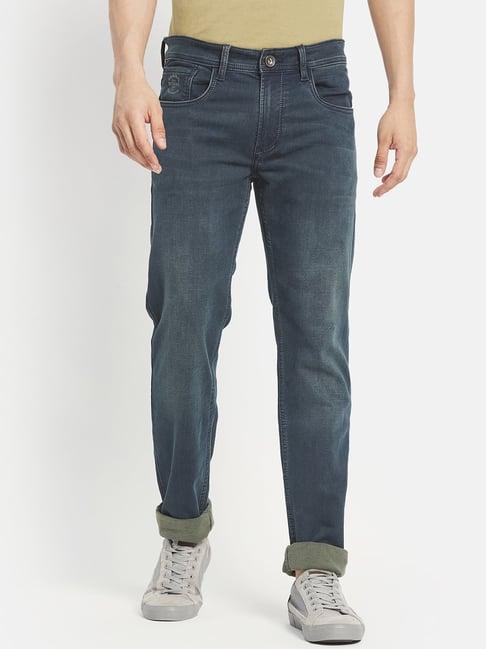 octave grey regular fit lightly washed jeans