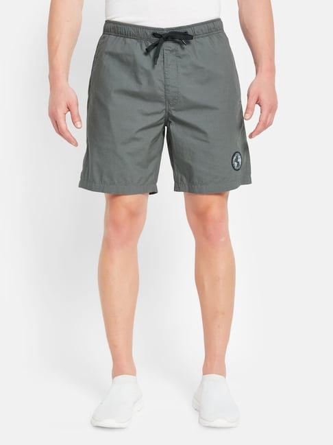 octave grey regular fit sports shorts