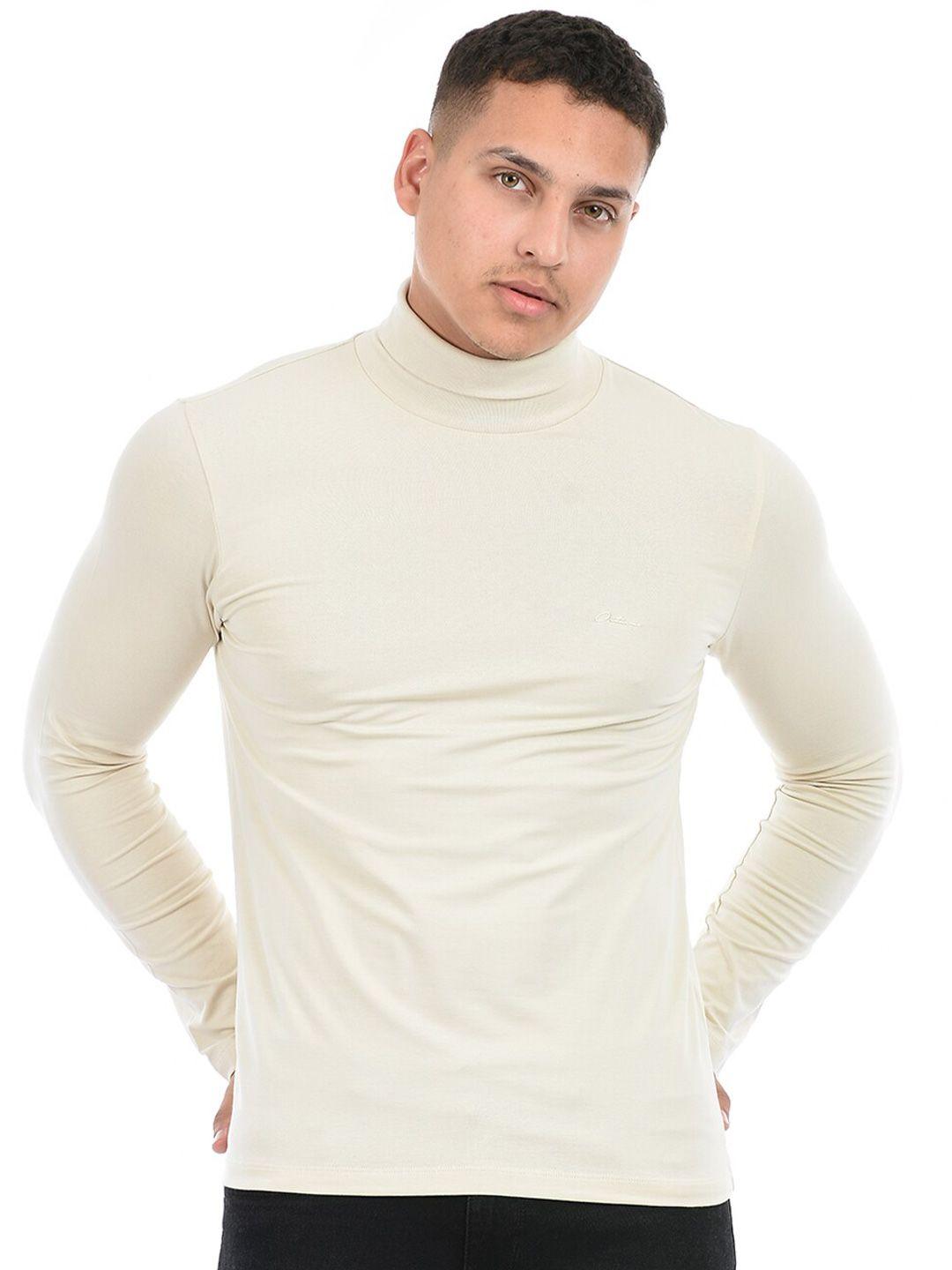 octave high neck long sleeves casual t-shirt