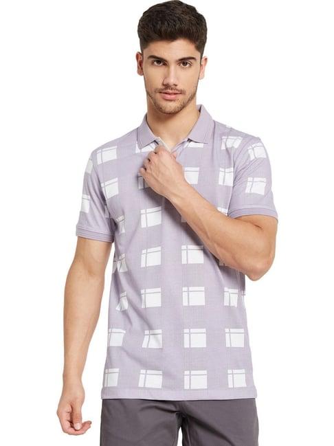 octave iris cotton regular fit checks polo t-shirt