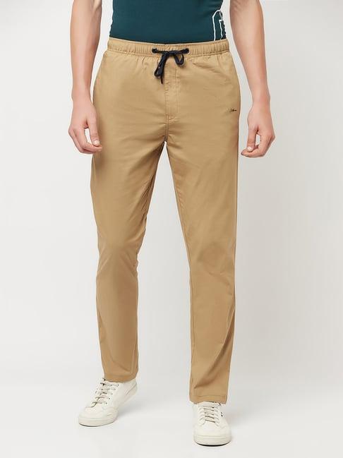 octave khaki regular fit trackpants