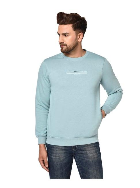 octave light teal regular fit sweatshirt