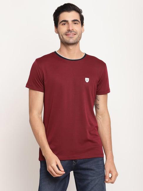 octave maroon crew t-shirt