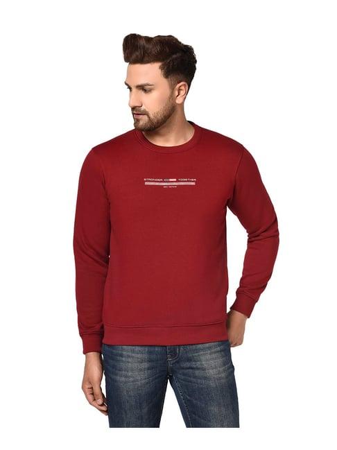 octave maroon regular fit sweatshirt