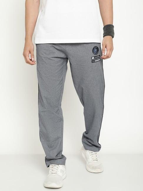 octave midnight cotton regular fit self pattern trackpants