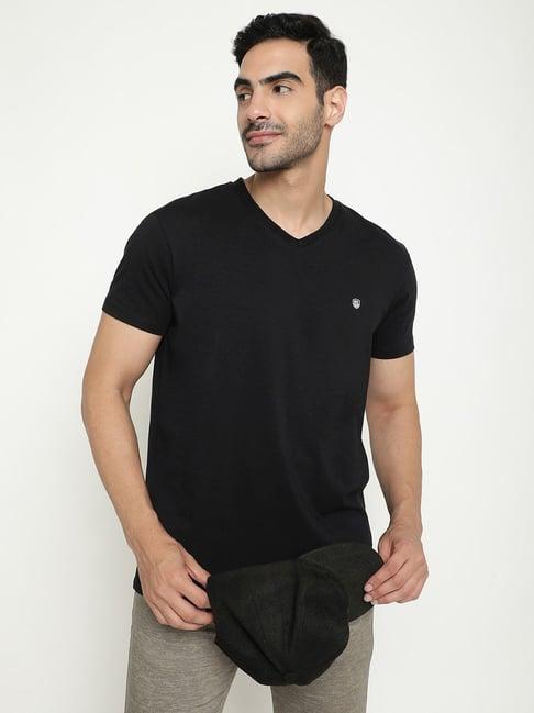 octave navy cotton regular fit t-shirt