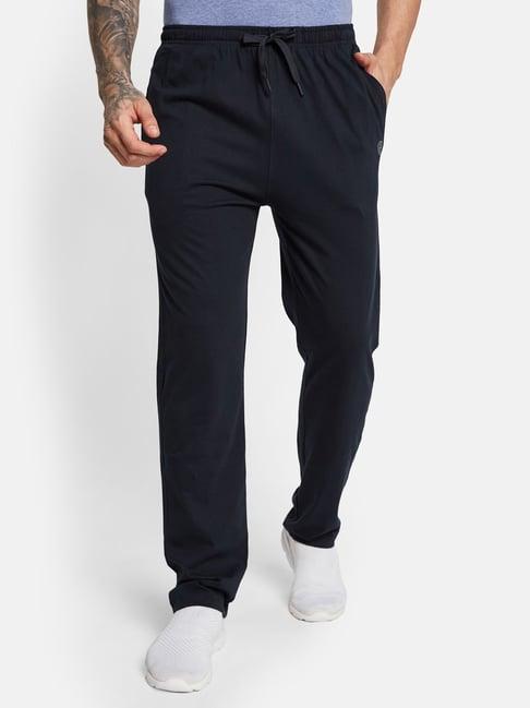 octave navy cotton regular fit trackpants