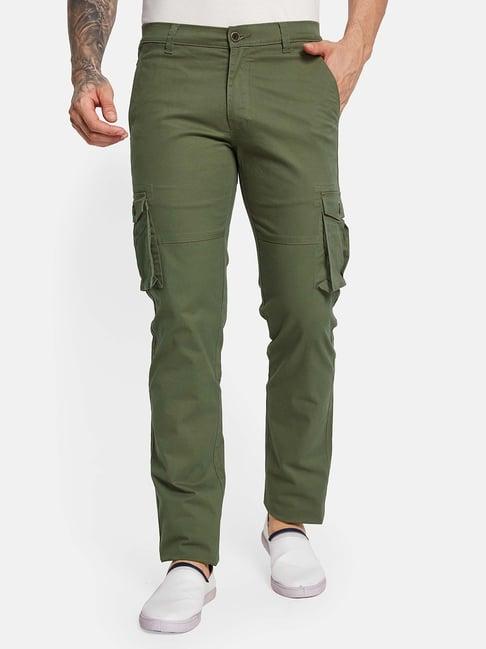 octave olive cotton regular fit cargos