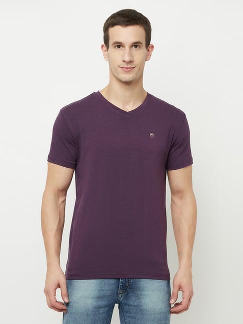 octave purple v neck