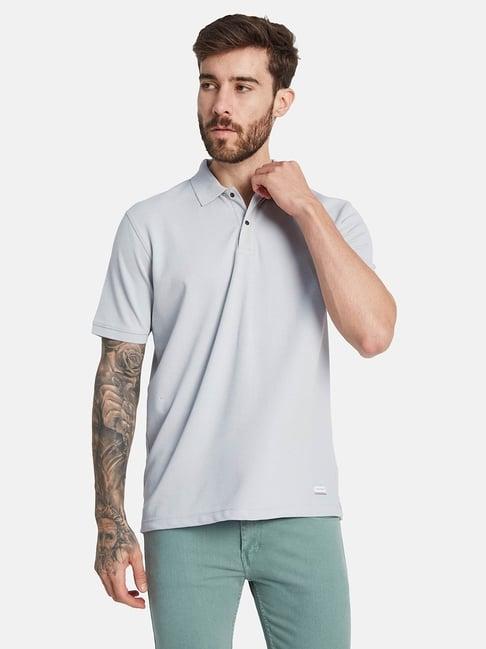 octave silver regular fit polo t-shirt