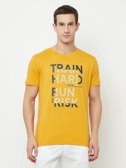 octave yellow crew t-shirt