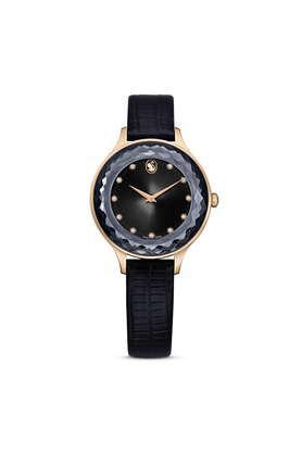 octea nova 40 mm x 33 mm black dial leather analogue watch for women - 5650033