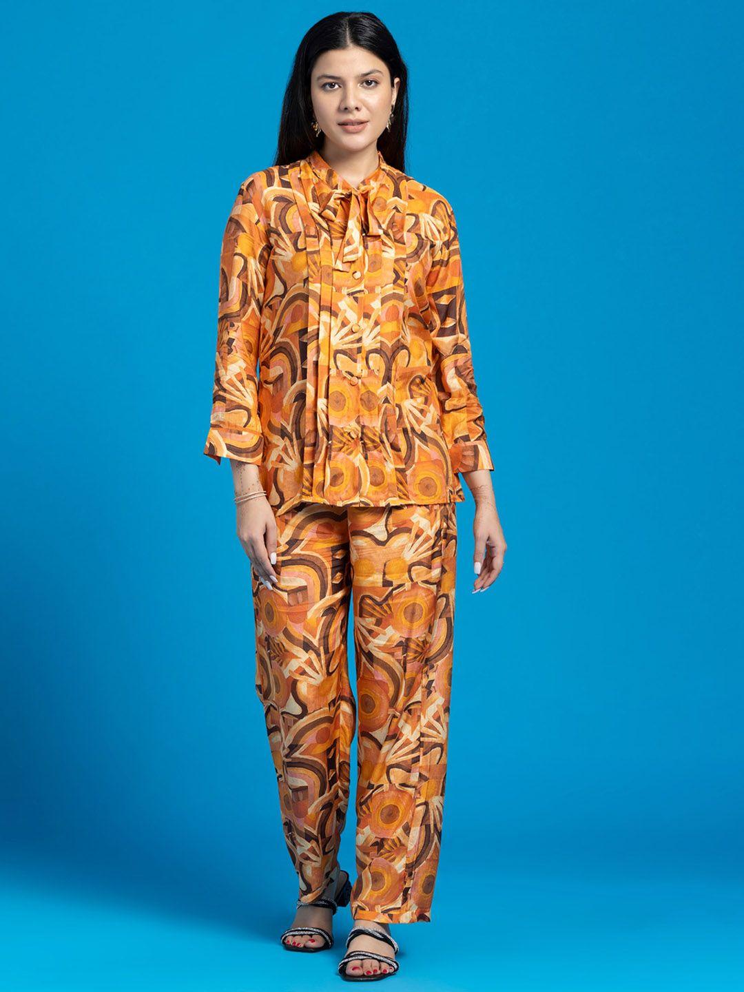 octics printed top & trousers co-ords