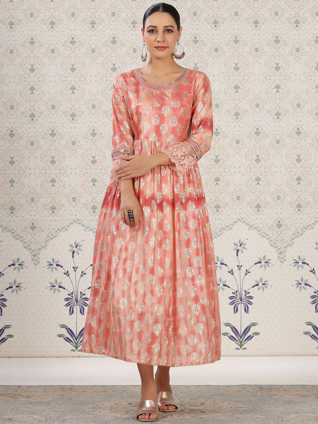 ode by house of pataudi ethnic motifs printed cotton ethnic dress