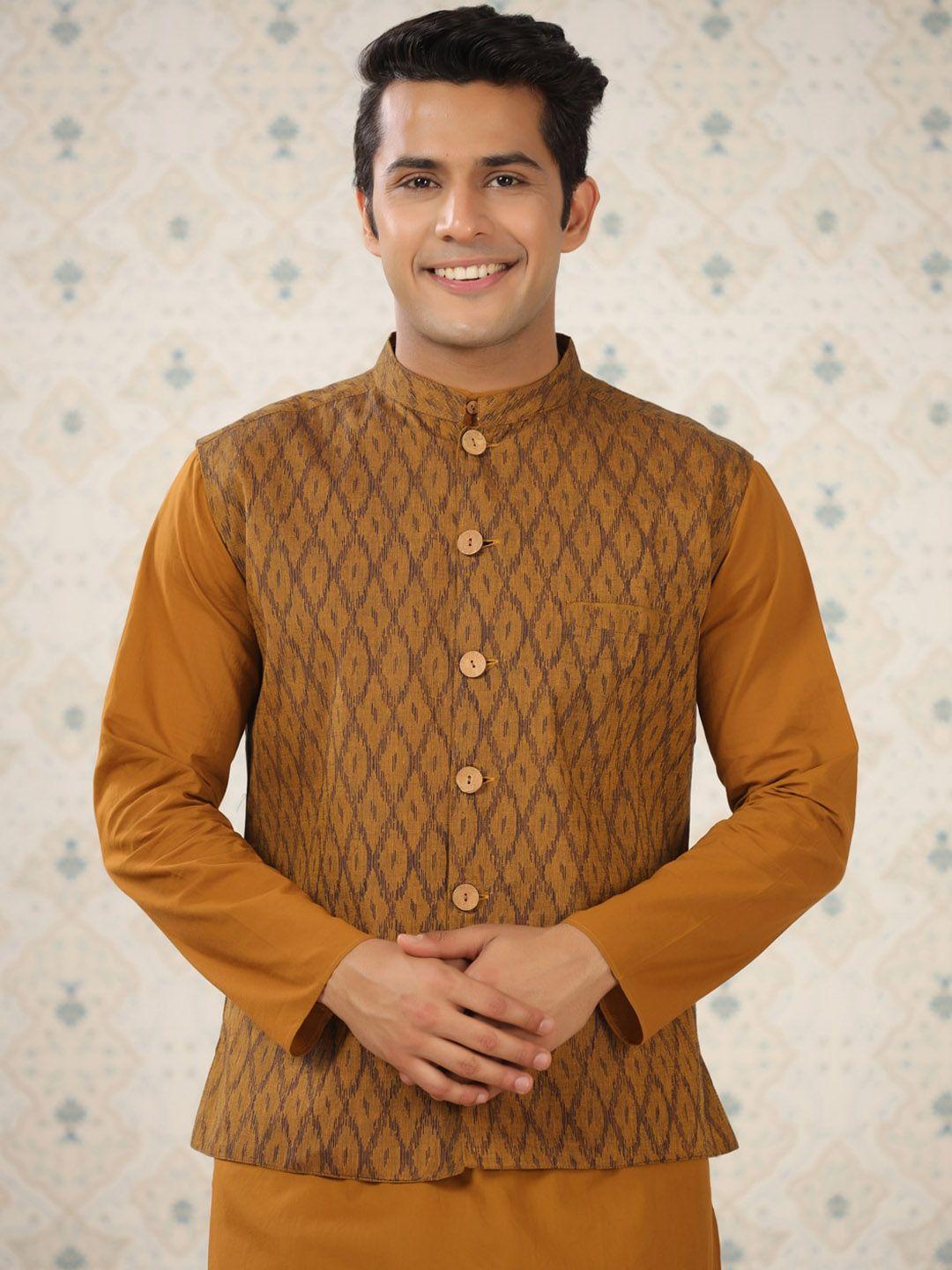 ode-by-house-of-pataudi-mandarin-collar-kurta-with-nehru-jacket