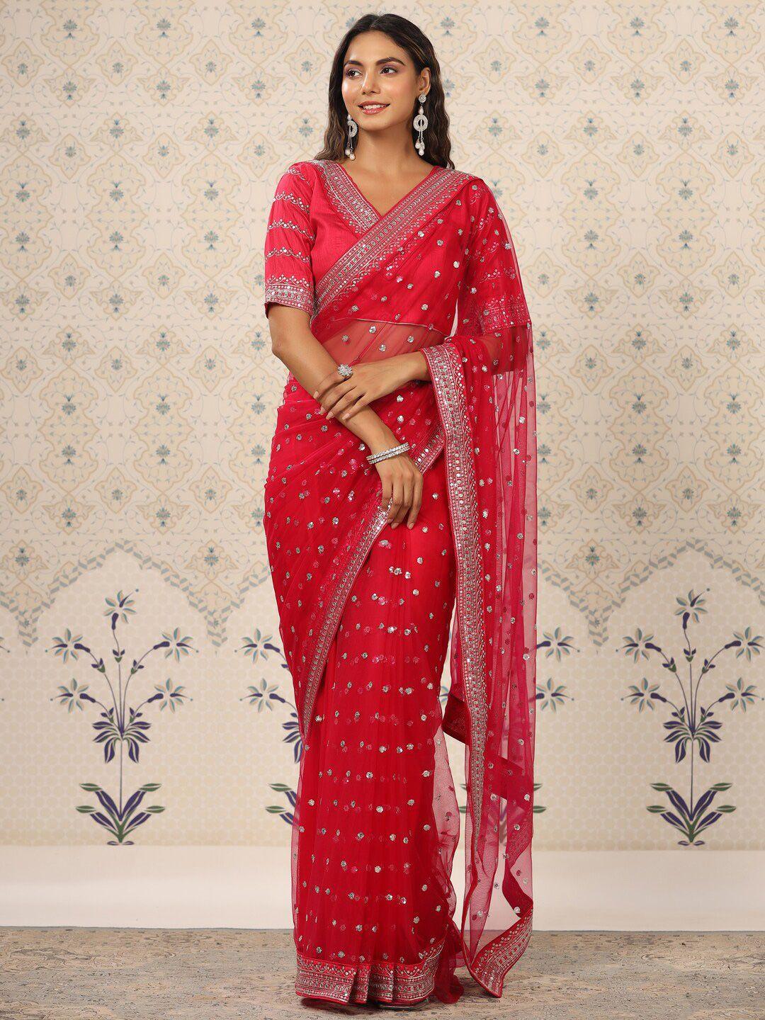 ode by house of pataudi embellished heavy work saree