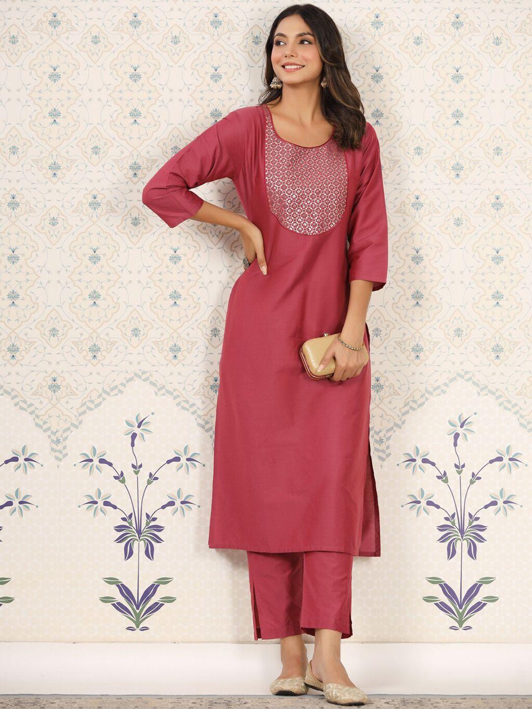 ode by house of pataudi floral embroidered kurta