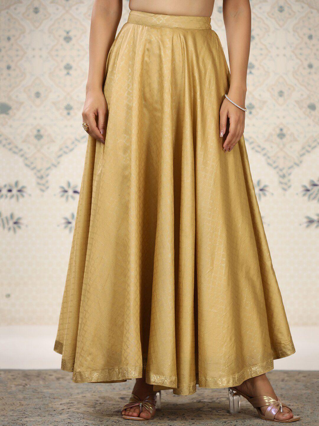 ode by house of pataudi printed flared maxi skirt