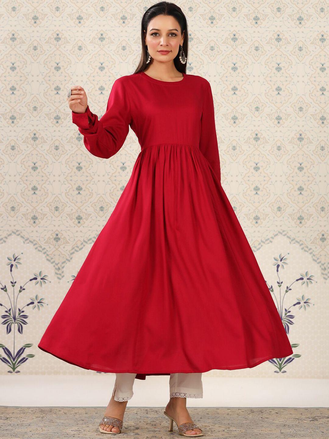 ode by house of pataudi puff sleeves a-line kurta