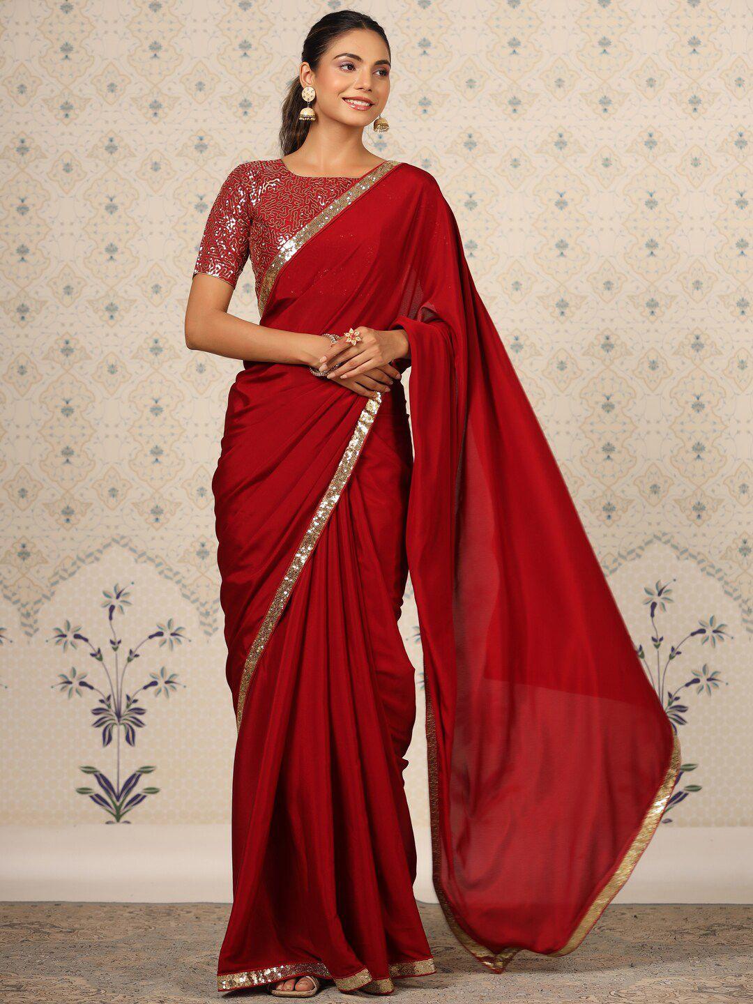 ode by house of pataudi sequinned detail saree