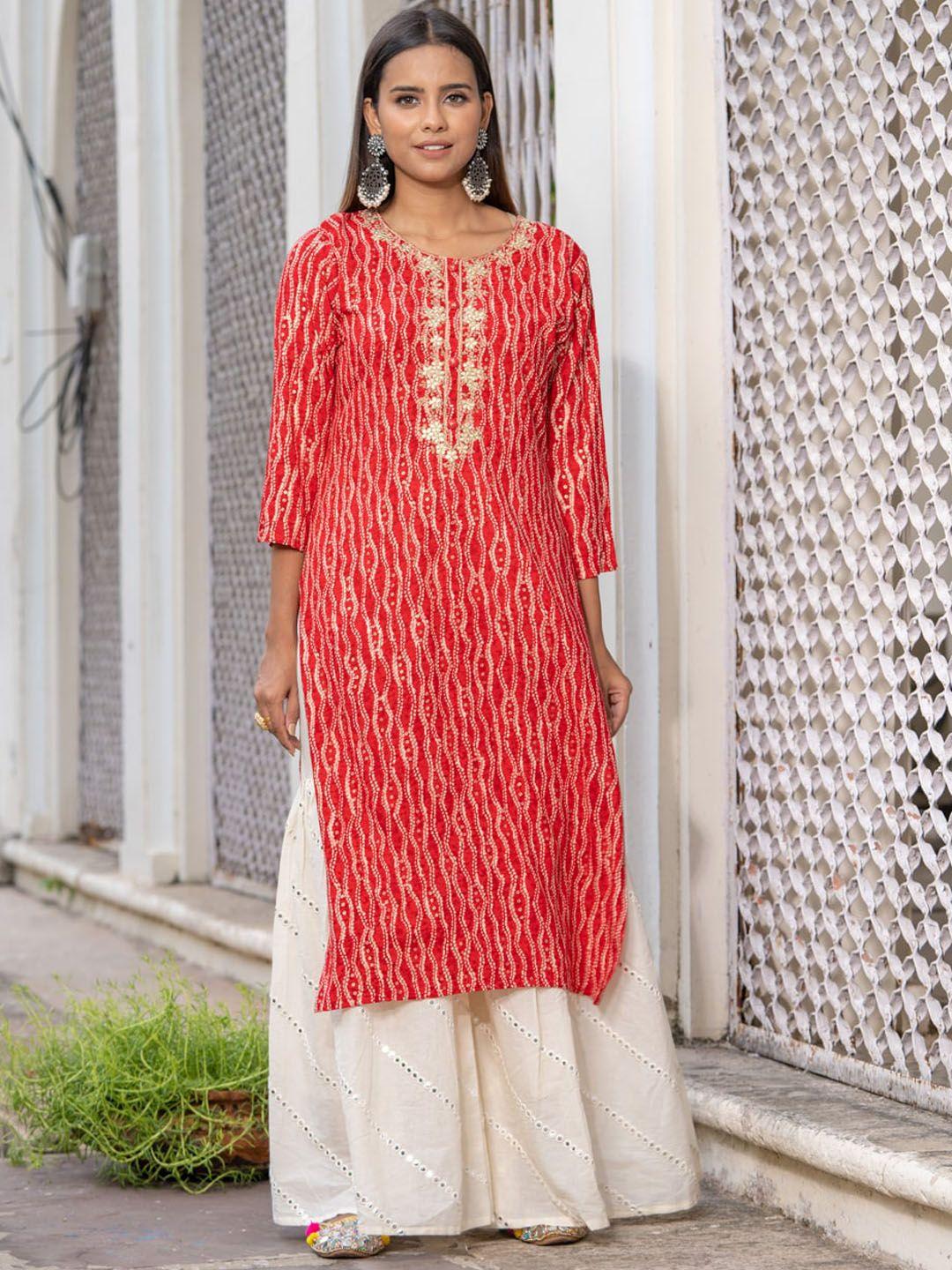 ode by house of pataudi women printed kurta