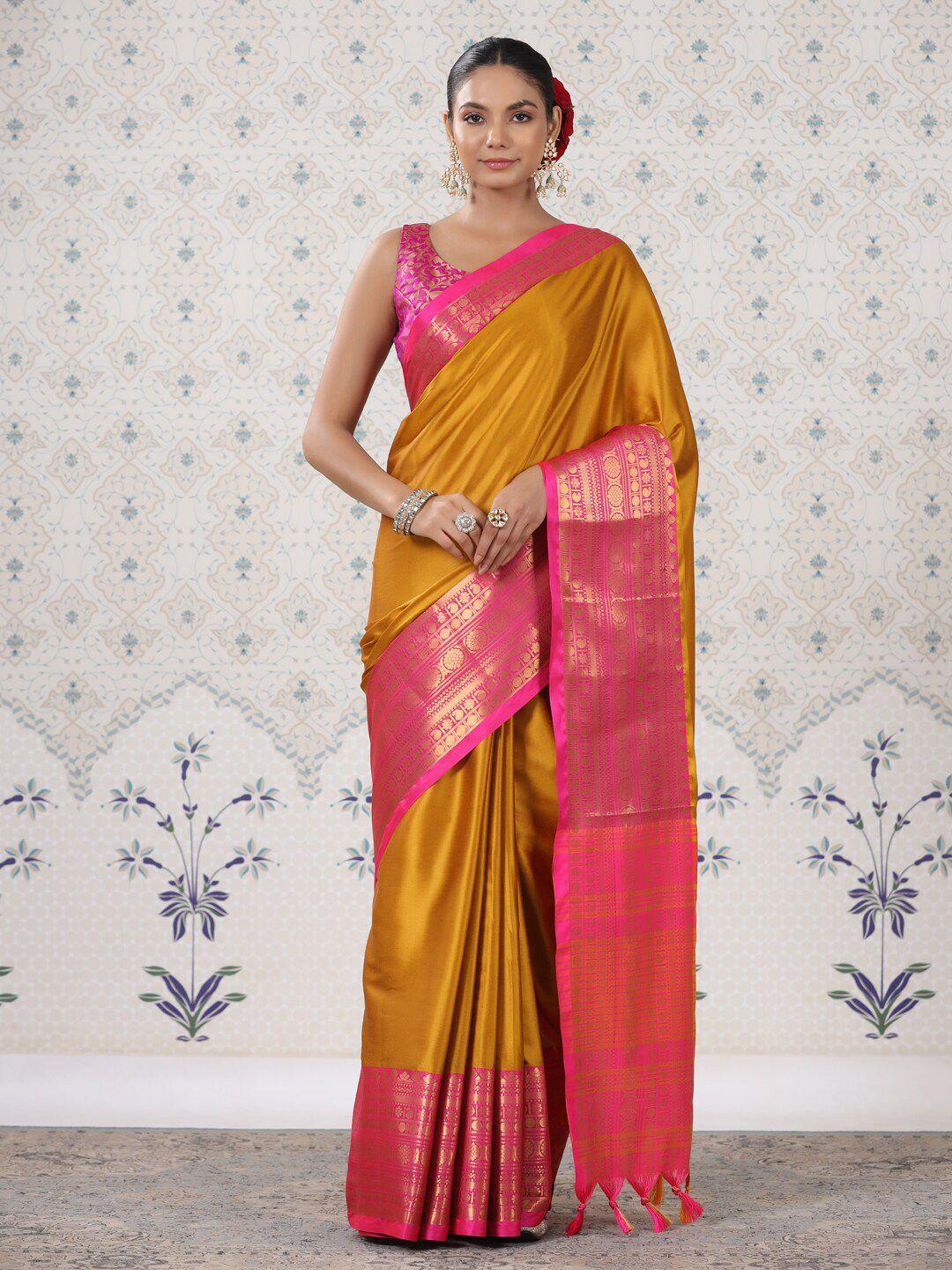 ode by house of pataudi zari silk cotton saree