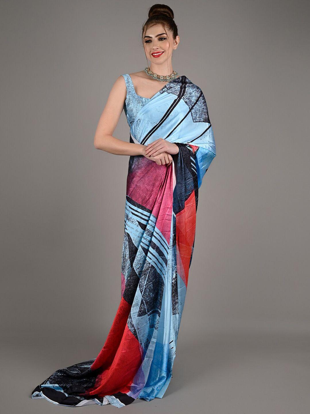 odette abstract printed saree