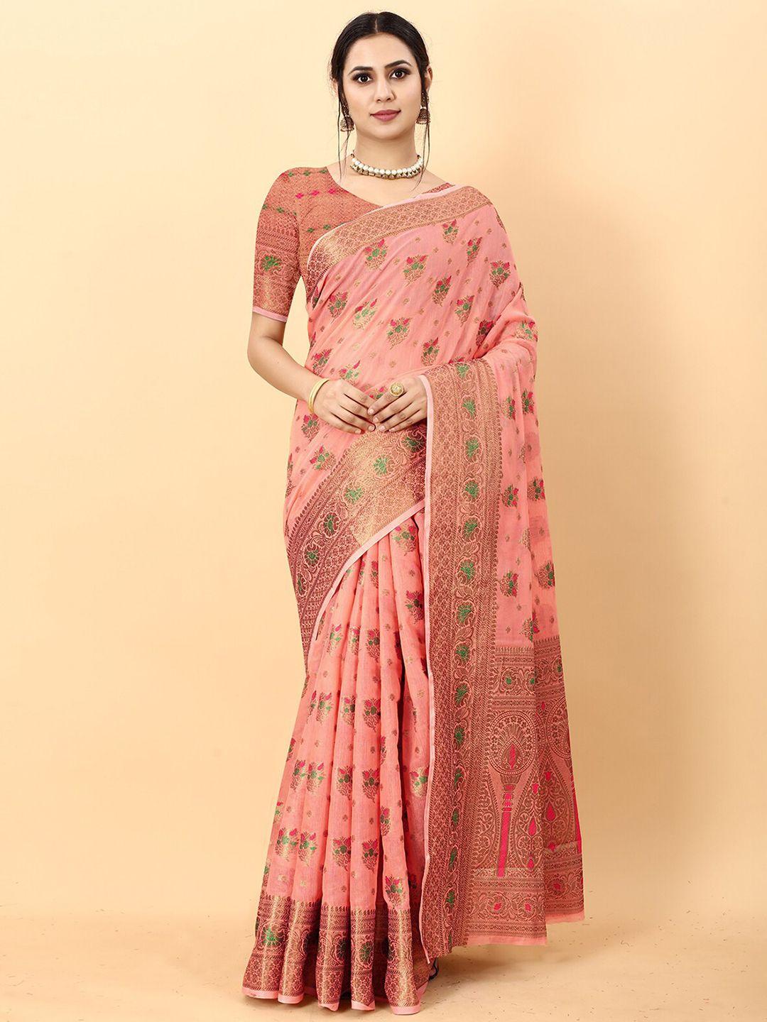 odette ethnic motifs woven design zari silk cotton kanjeevaram saree