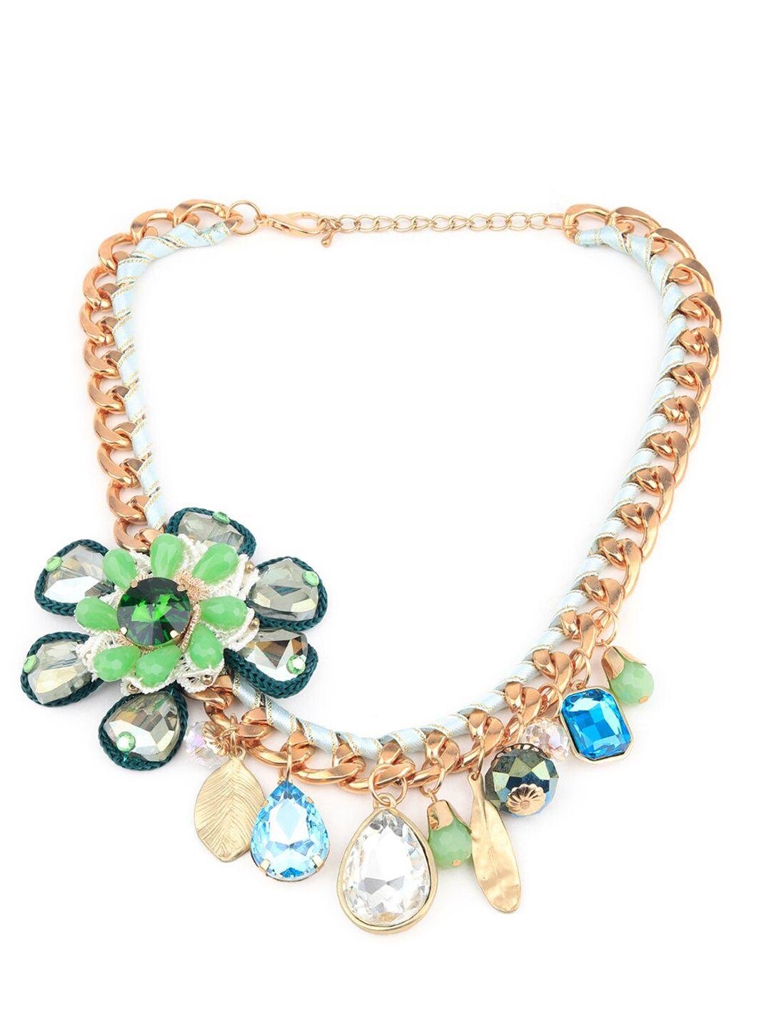 odette artificial beads floral statement necklace