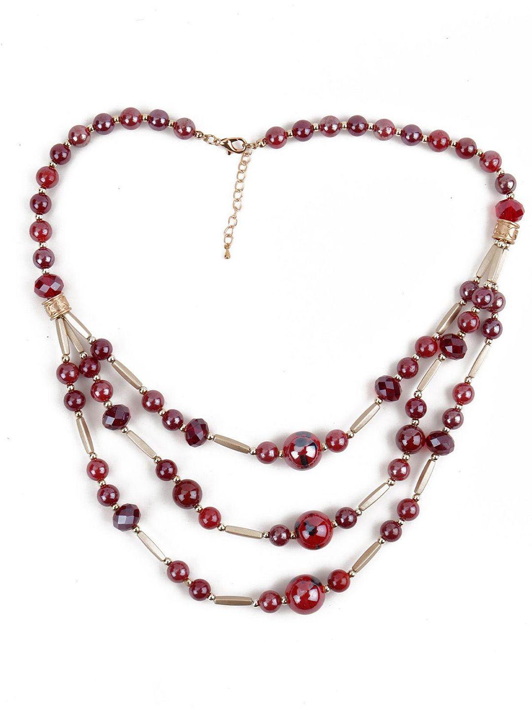 odette artificial beads layered necklace