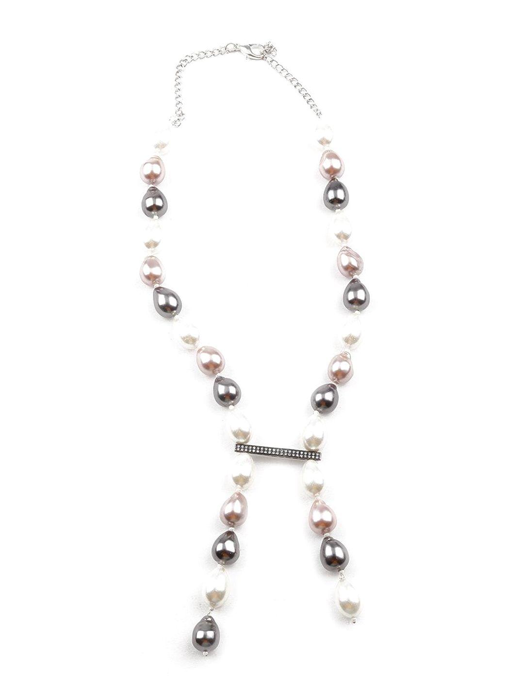 odette artificial stone & beaded statement necklace