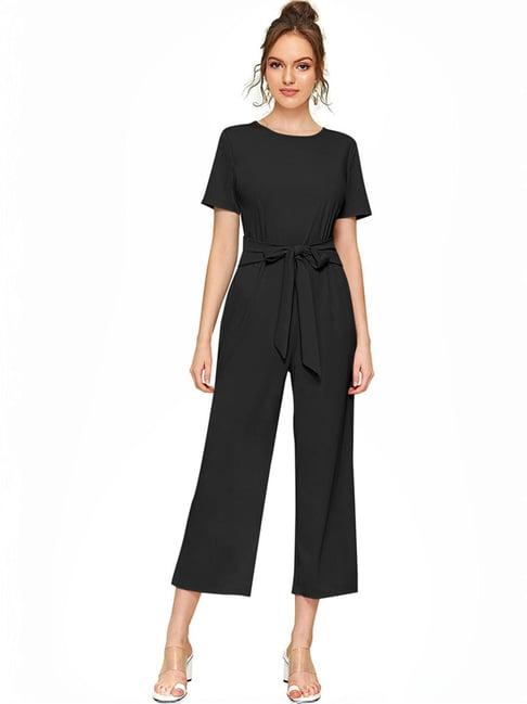 odette black midi length jumpsuit